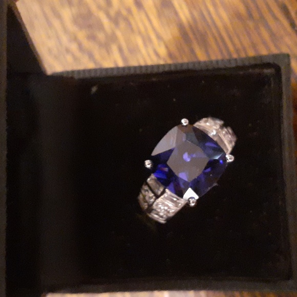 STERLING 925 STIMULATED TANZANITE RING NEW